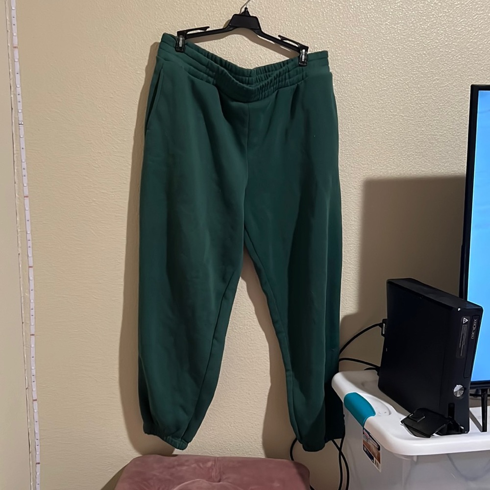 Green sweatpants
